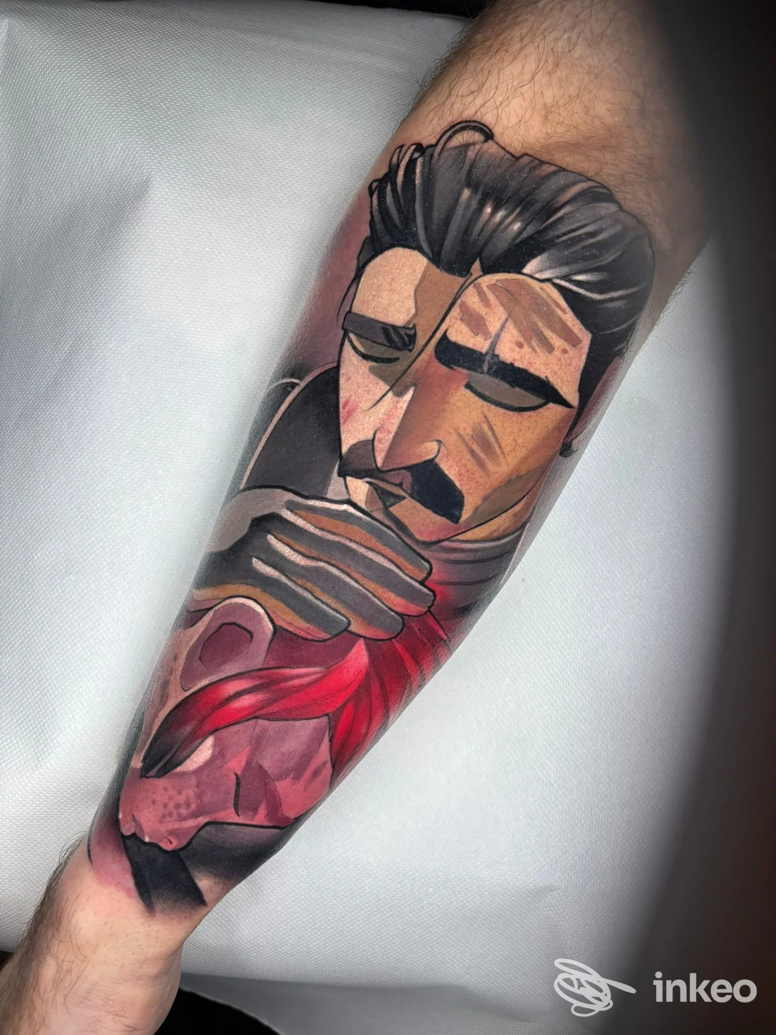 Tatuaggio realistico sull’avambraccio, eseguito da Metyou Tattoo.