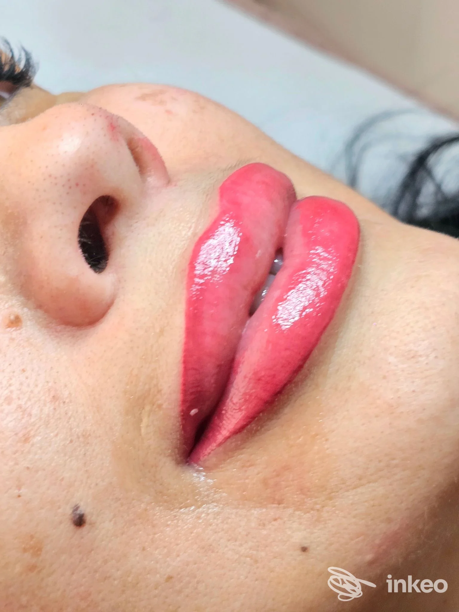 Dettaglio di dermopigmentazione labbra realizzata da SilviaDep Permanent Make-up Artist ad Albano Laziale.