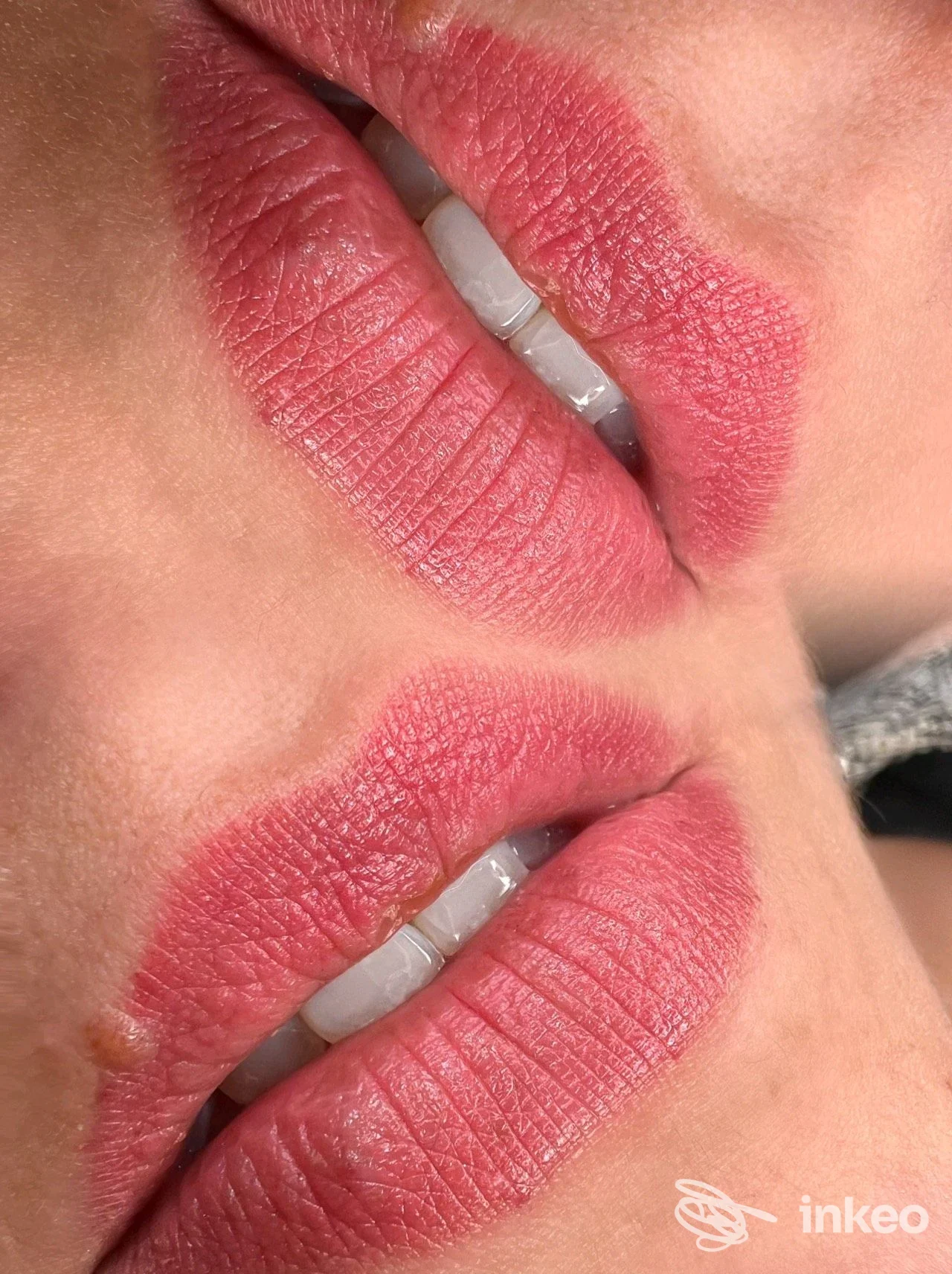 Primo piano di labbra con trucco permanente, Trucco Permanente di Marilena Celano, Roma.