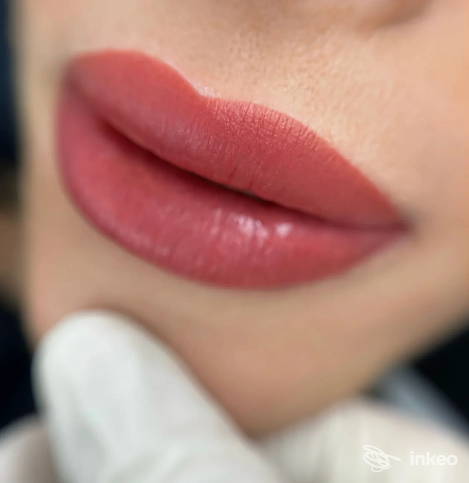 Primo piano di labbra con trucco semipermanente ben definito, eseguito da Gilda Trucco Semipermanente a Solesino.