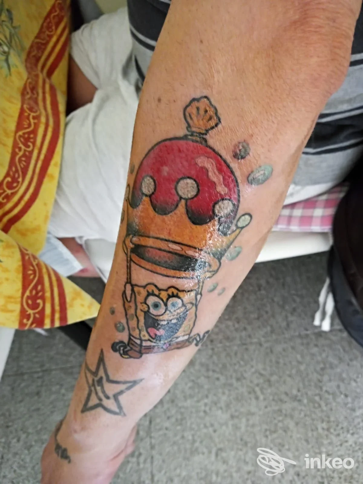 Tatuaggio a colori su avambraccio raffigurante un personaggio cartoon; immagine inviata da Born To Bleed Tattoo Shop, Novara.