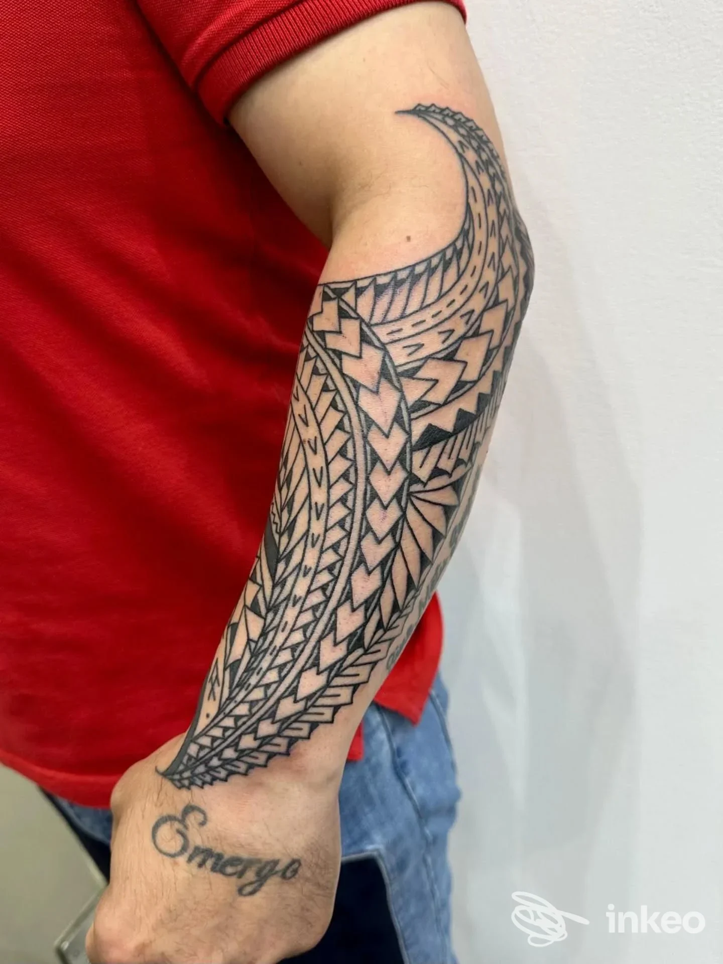 Tatuaggio tribale sull'avambraccio, foto inviata da Mutazioni Tattoo, Catania.