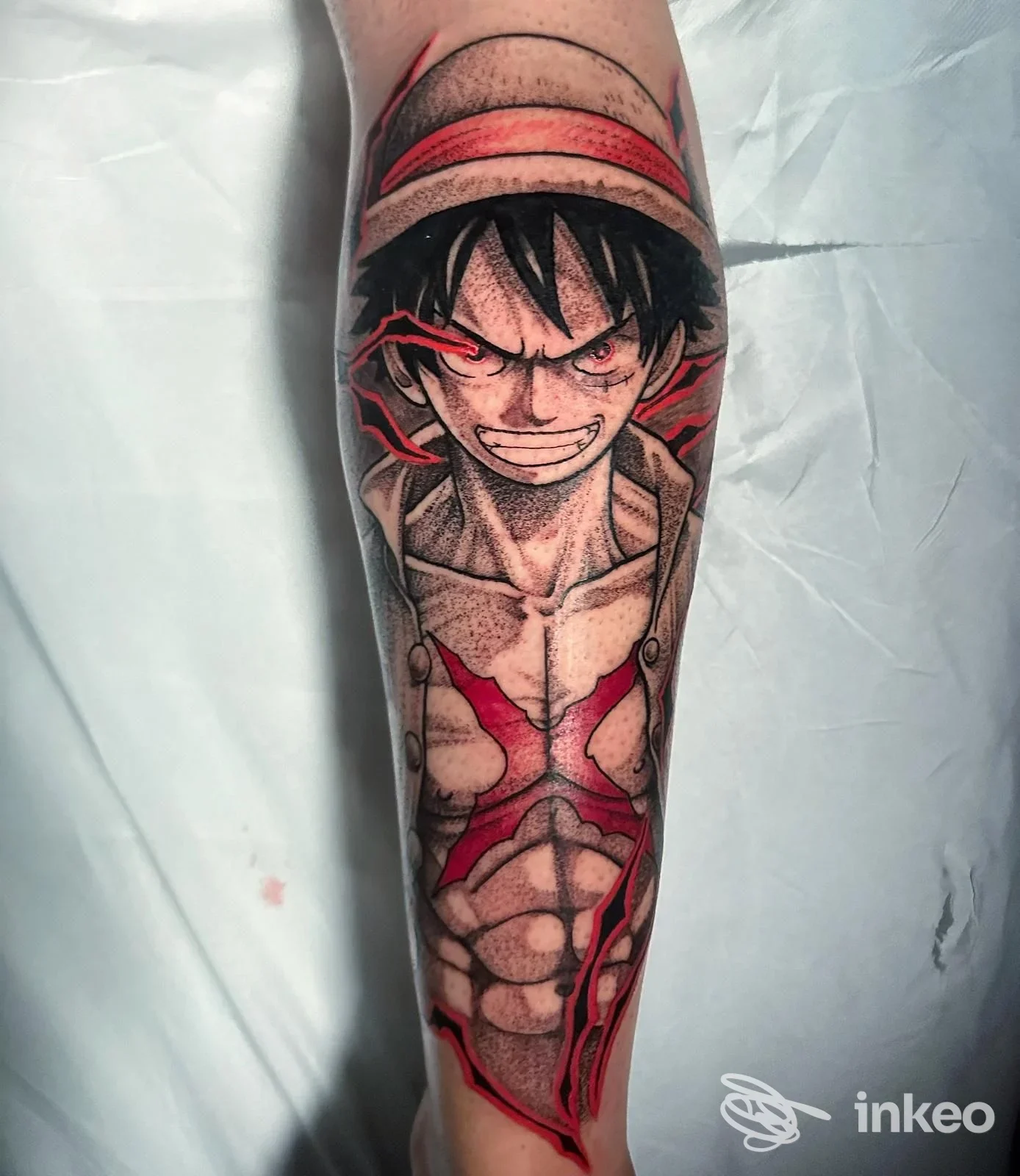 Tatuaggio su avambraccio raffigurante un personaggio in stile anime, Dr.Ink n' Mr.Bright TattooLab, Grosseto.