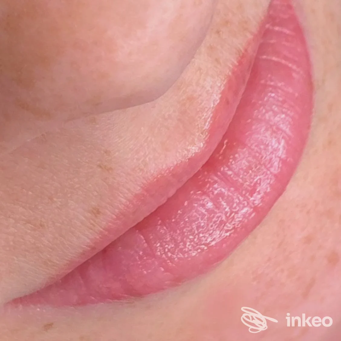 Primo piano delle labbra dopo trucco permanente, pigmentazione uniforme su pelle naturale — TRUCCO PERMANENTE ~ DETAIL ~ di Deborah De Podestà Rengo, Belluno.