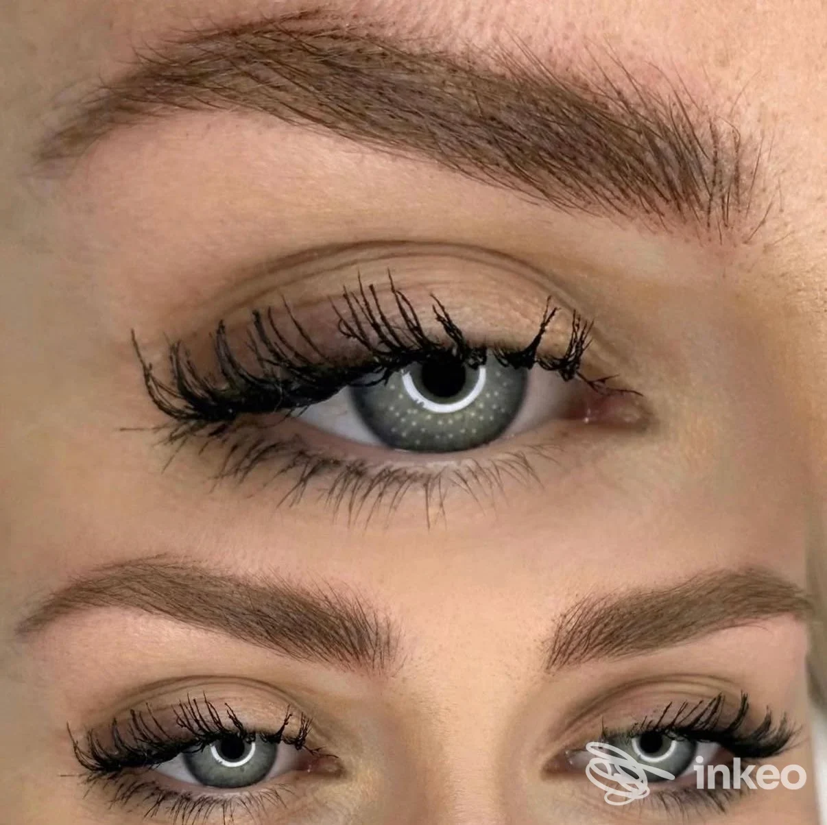 Primo piano di sopracciglia e ciglia con dermopigmentazione ed extension, BLUSH _ beauty lab, Castel San Niccolò.