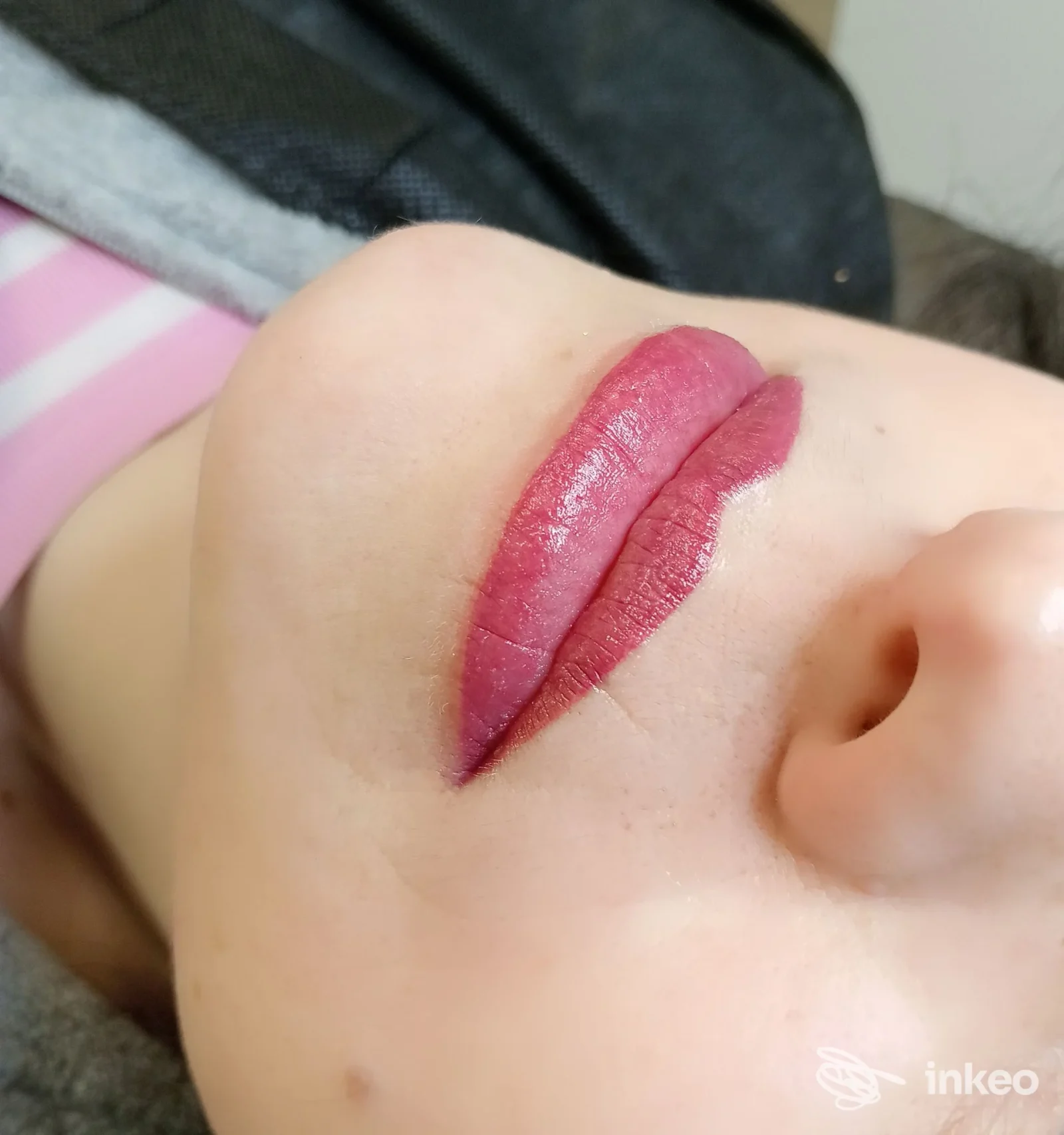 Primo piano di trucco permanente labbra realizzato da Linee D' Arte - Trucco Permanente di Miriam Mottola a Sesto Fiorentino.