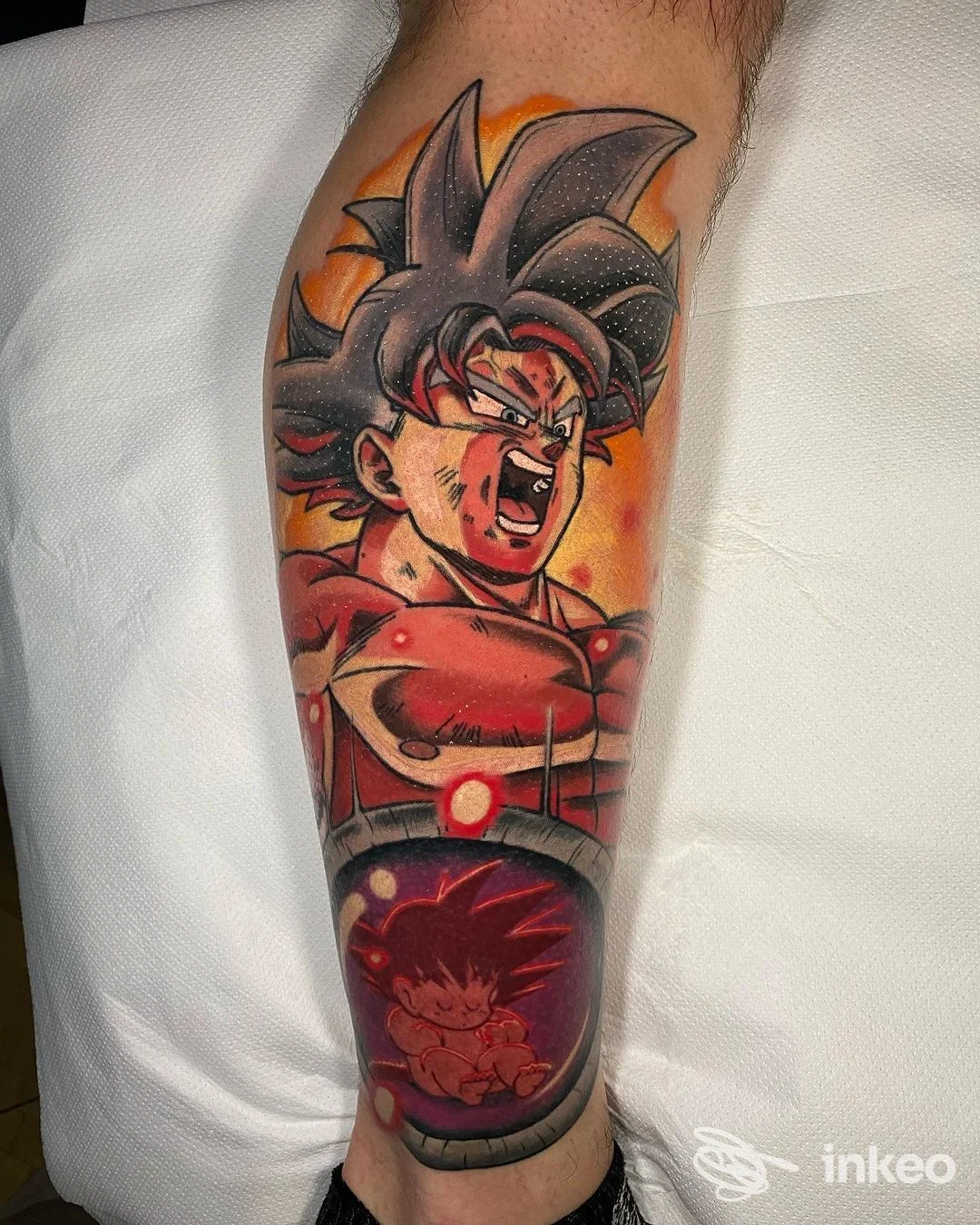 Tatuaggio a colori su avambraccio raffigurante personaggio in stile anime, immagine fornita da Mr.Jack Tattoo Family, Roma.