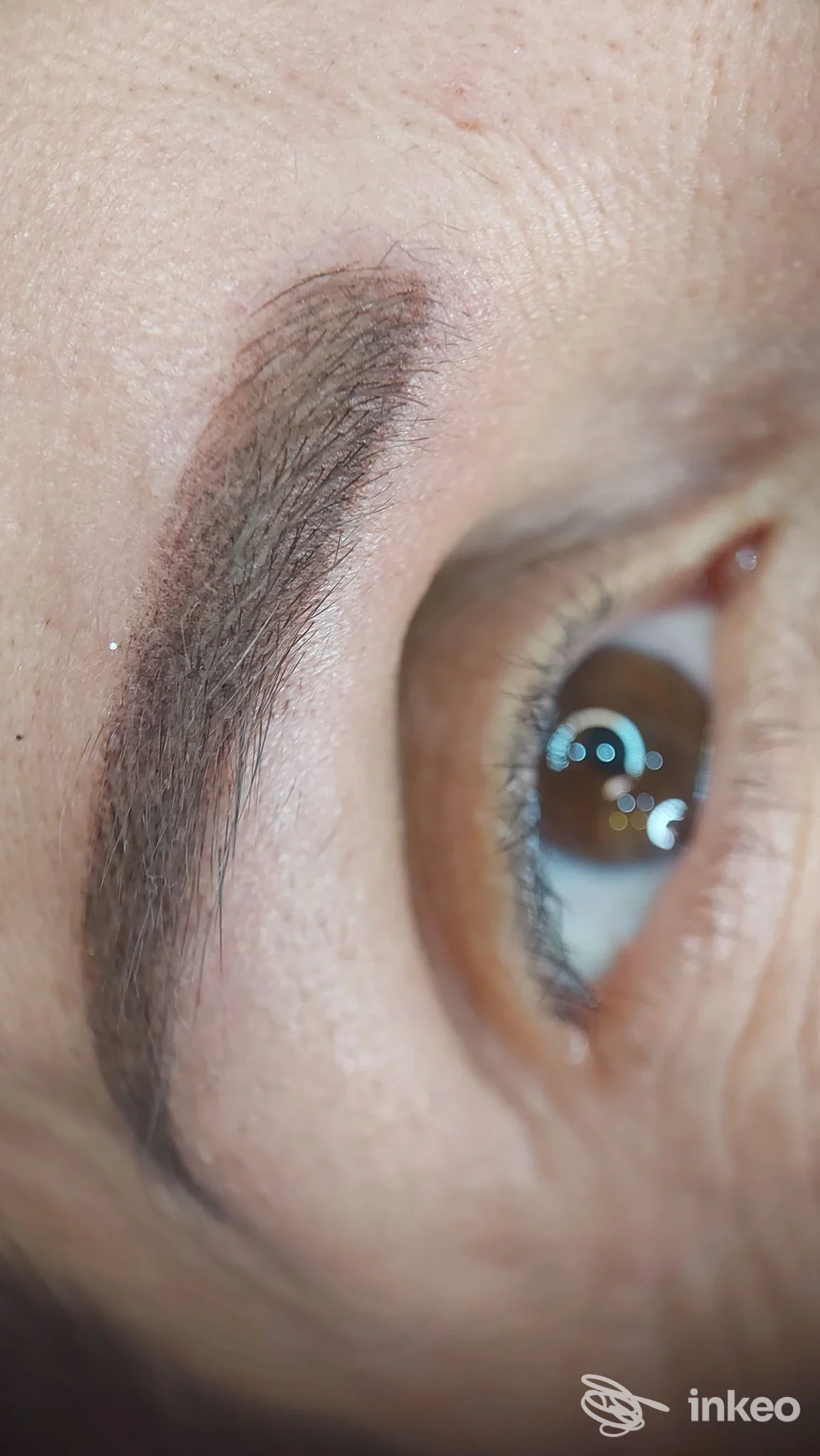 Primo piano di sopracciglio con dermopigmentazione, Make up & Beauty di Ilenia Ciaddu, Olbia.