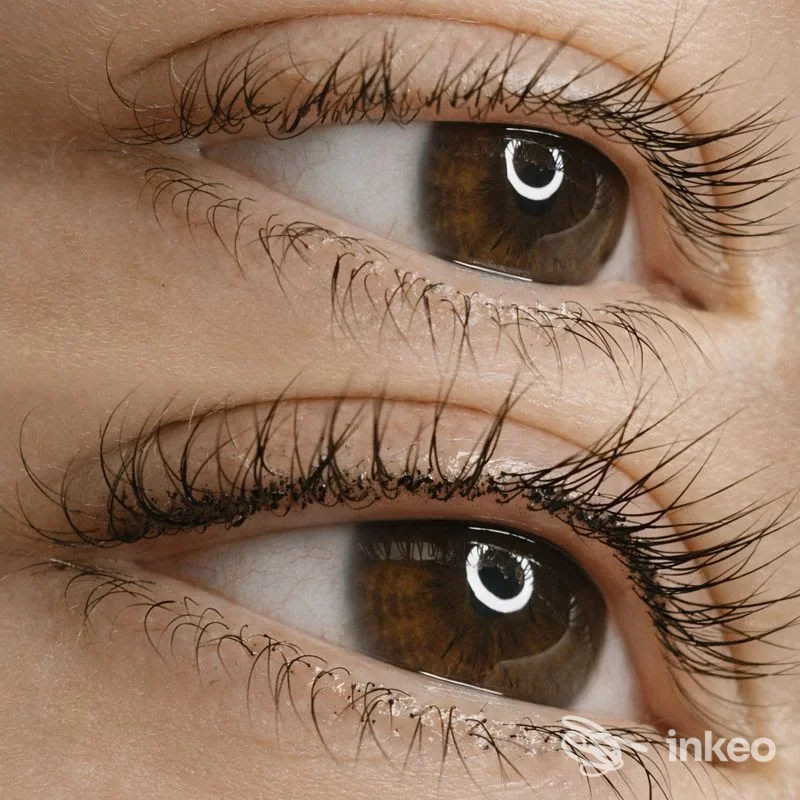 Primo piano degli occhi con eyeliner semipermanente realizzato da Luxury Beauty Atelier – Trucco Semipermanente, Bolzano.