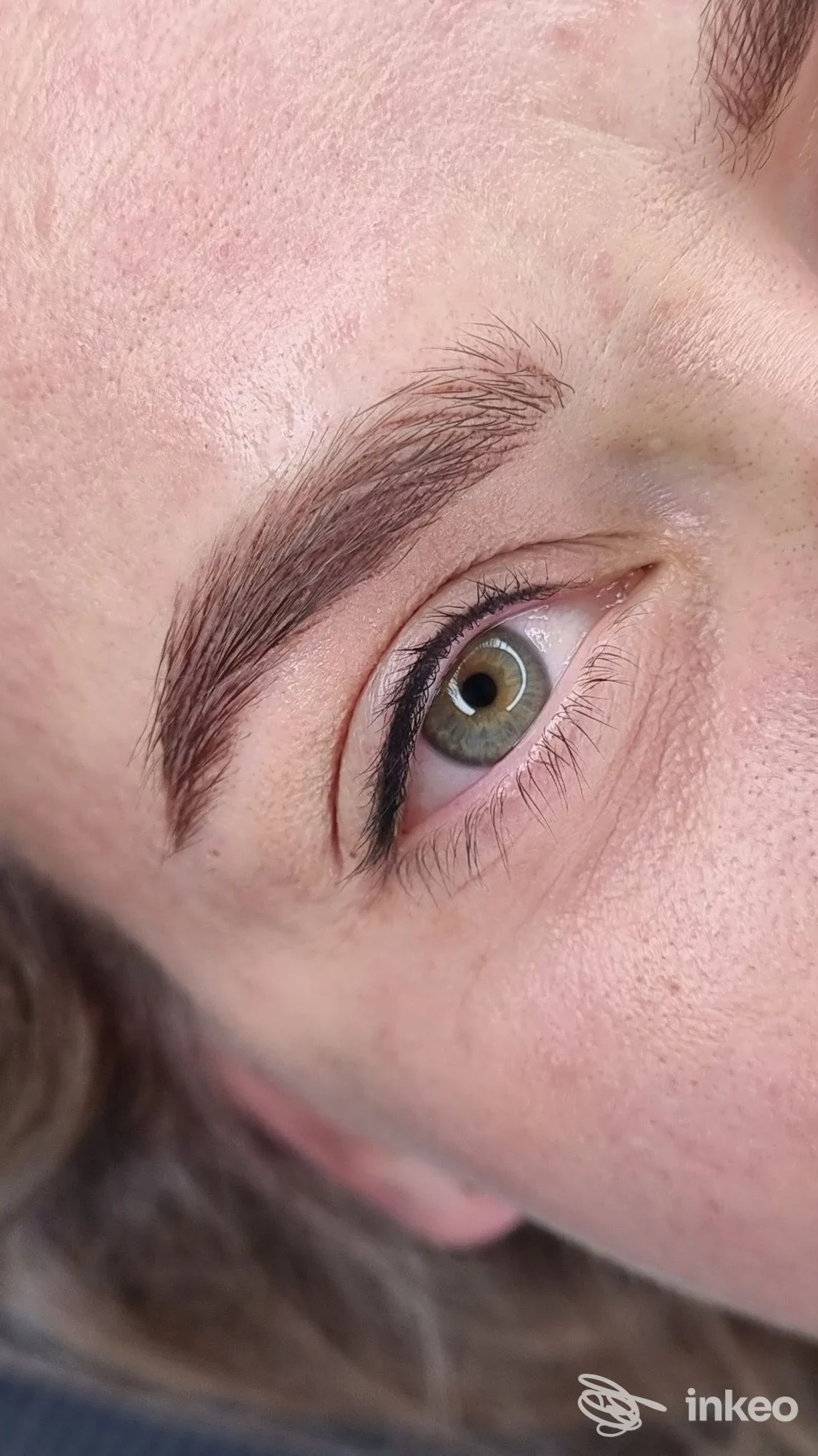 Dettaglio di micropigmentazione sopracciglio ed eyeliner permanente, SIGLINDE THANEI ich seh' dich — Merano.