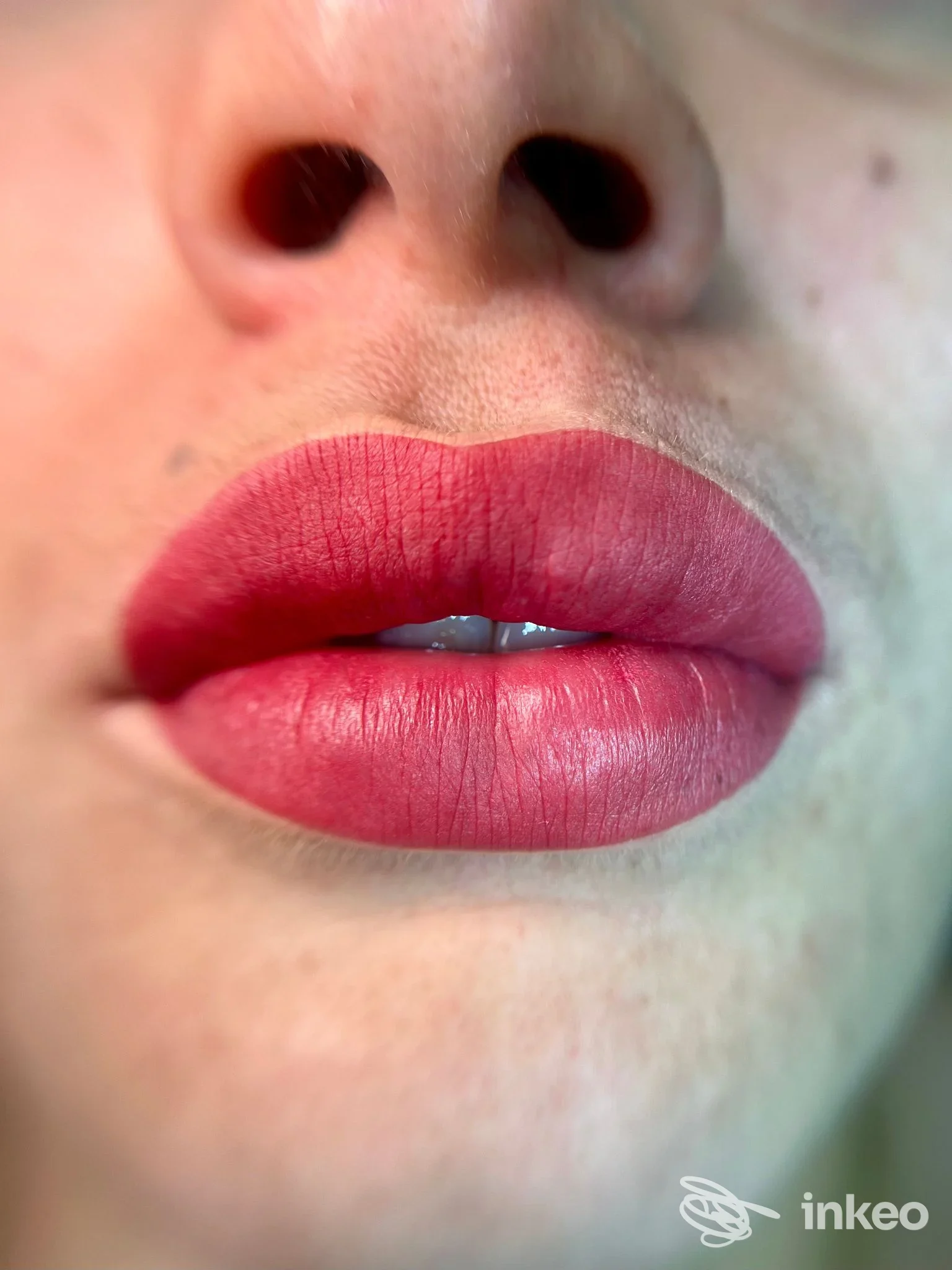 Primo piano di dermopigmentazione labbra eseguita da Vanitylab, Lastra a Signa.