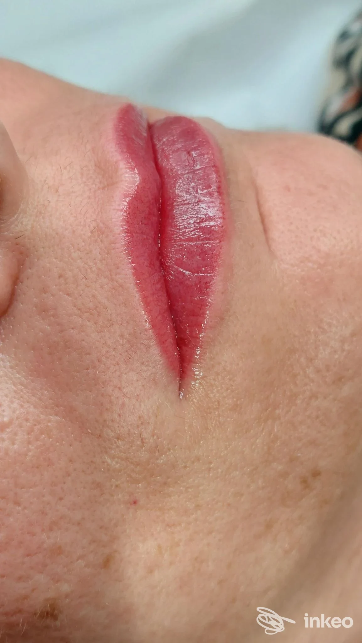 Primo piano di labbra con trucco semipermanente realizzato, Christie's Beauty Estetica Avanzata e Trucco Semipermanente, Verona.