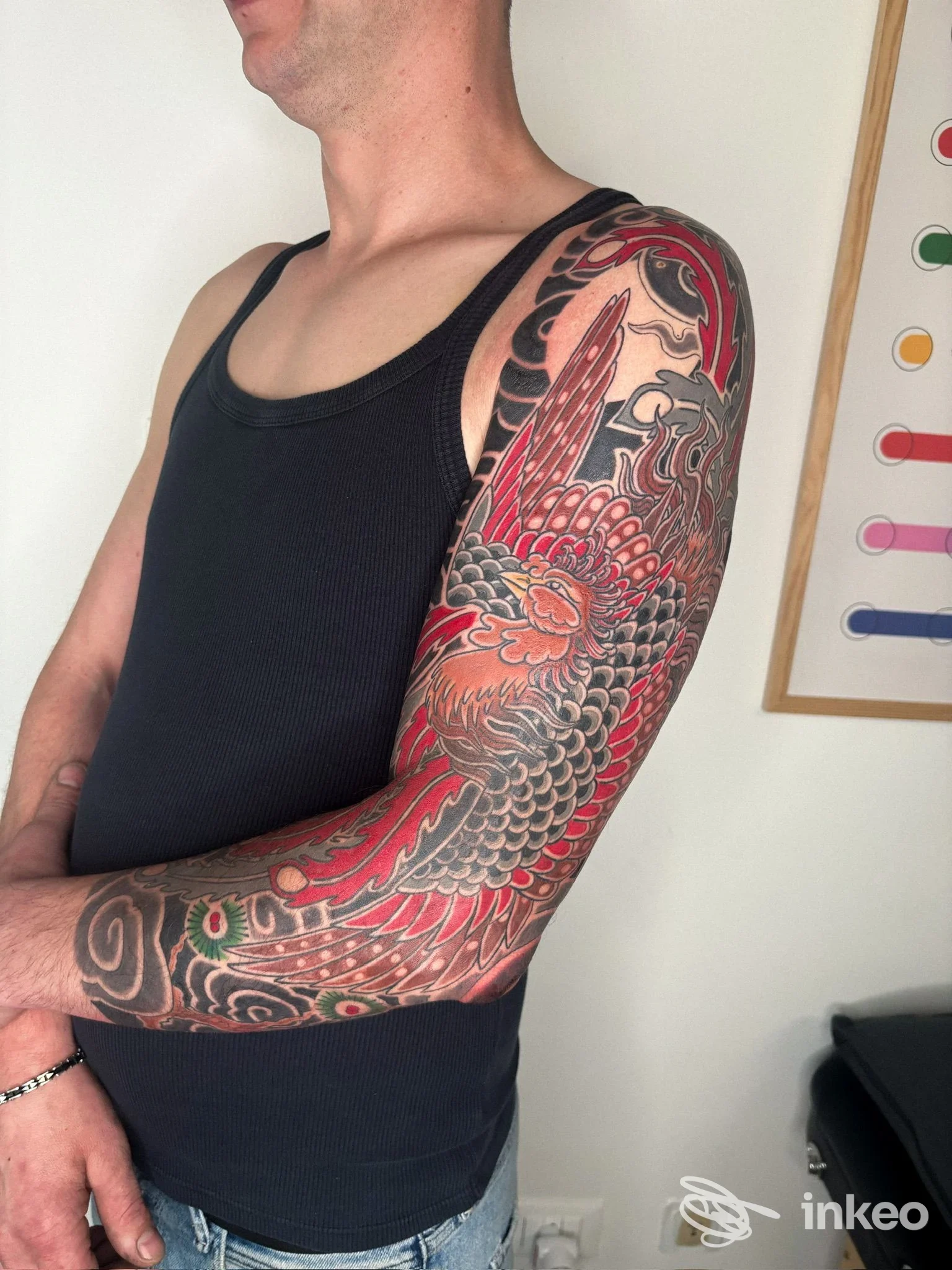 Manica tatuata su braccio destro, foto inviata da The White Rabbit Tattoo Studio a Villafranca di Verona.